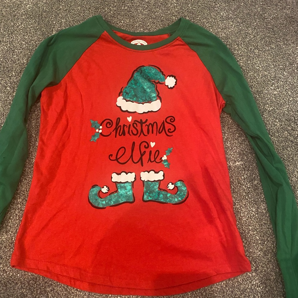 🎅🏻Christmas elfie shirt long sleeves like new